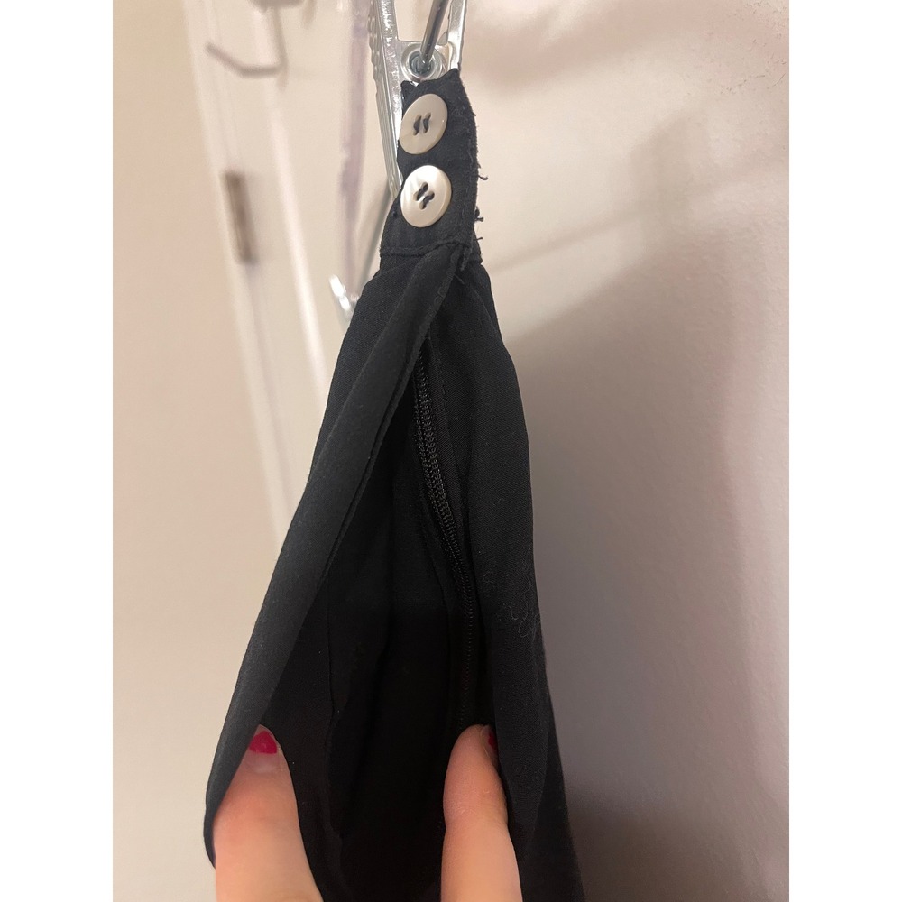 Vintage Pleated Black Midi Skirt Goth Cottagecore Twee Classic Preppy - Picture 6 of 6